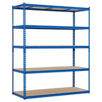 Scaffale per garage per impieghi gravosi, unità di stoccaggio a 5 ripiani, scaffalatura regolabile in metallo, capacità 900-1100 kg, organizzatore autoportante per cantina