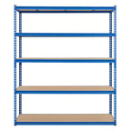 Scaffale per garage per impieghi gravosi, unità di stoccaggio a 5 ripiani, scaffalatura regolabile in metallo, capacità 900-1100 kg, organizzatore autoportante per cantina