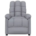 vidaXL Poltrona massaggiante Grigio chiaro Tessuto (100% poliestere), Legno, Metallo