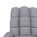 vidaXL Poltrona massaggiante Grigio chiaro Tessuto (100% poliestere), Legno, Metallo