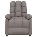 vidaXL Poltrona massaggiante Grigio chiaro Tessuto (100% poliestere), Legno, Metallo