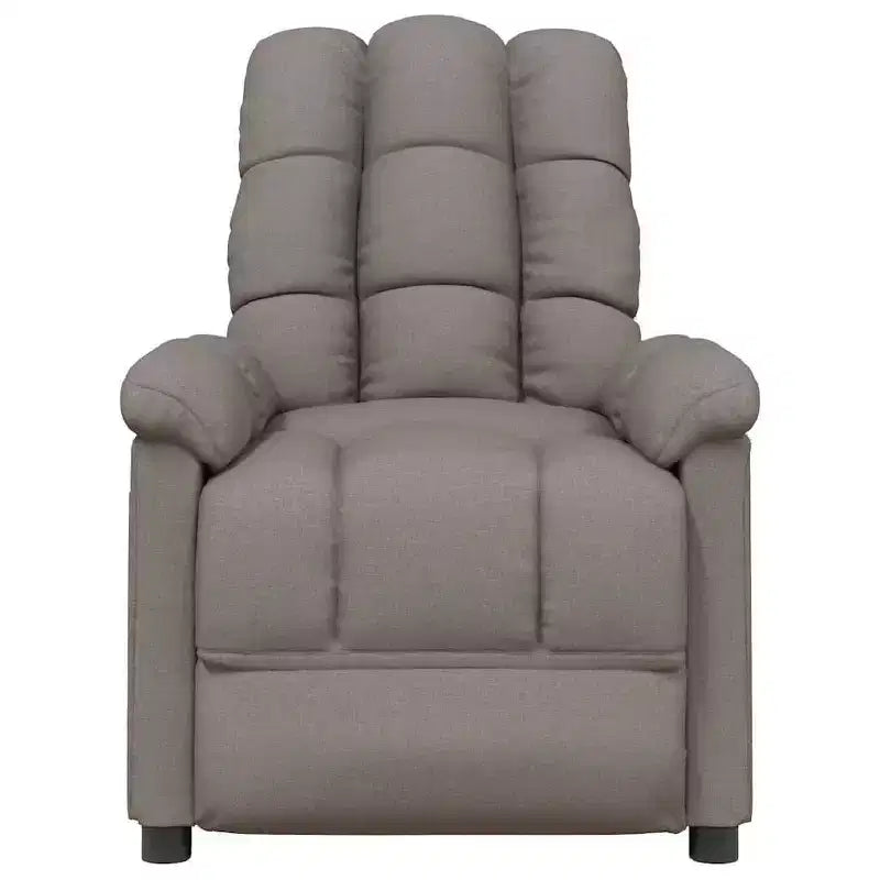 vidaXL Poltrona massaggiante Grigio chiaro Tessuto (100% poliestere), Legno, Metallo