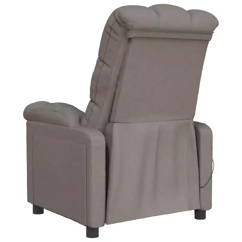 vidaXL Poltrona massaggiante Grigio chiaro Tessuto (100% poliestere), Legno, Metallo
