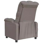 vidaXL Poltrona massaggiante Grigio chiaro Tessuto (100% poliestere), Legno, Metallo