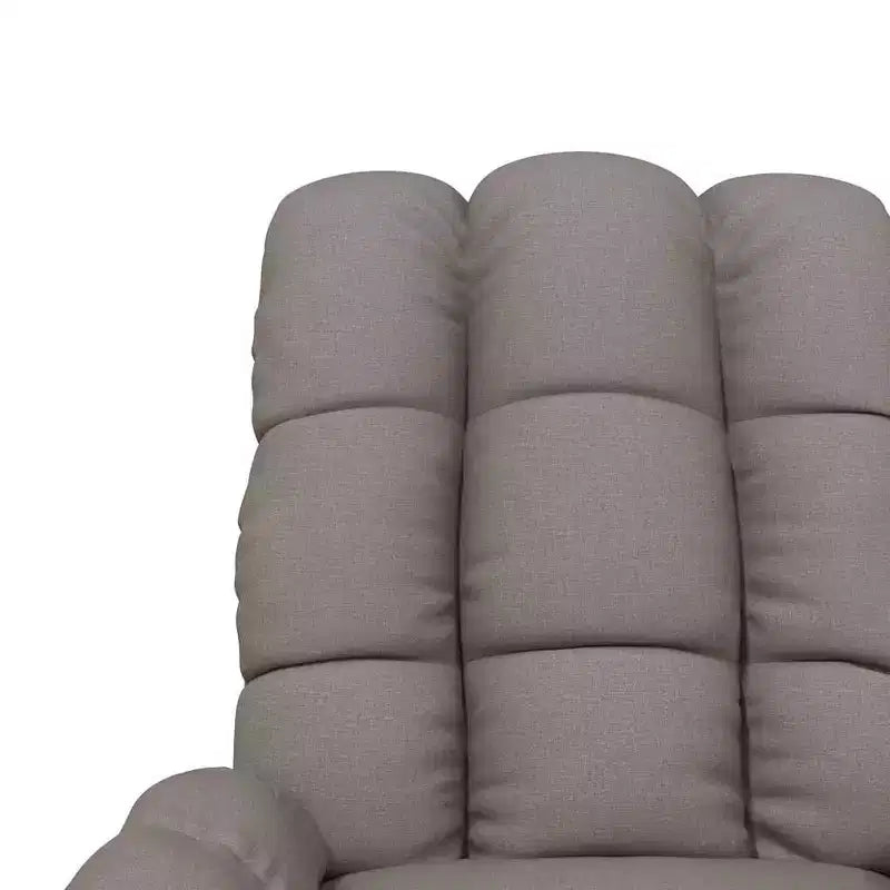vidaXL Poltrona massaggiante Grigio chiaro Tessuto (100% poliestere), Legno, Metallo