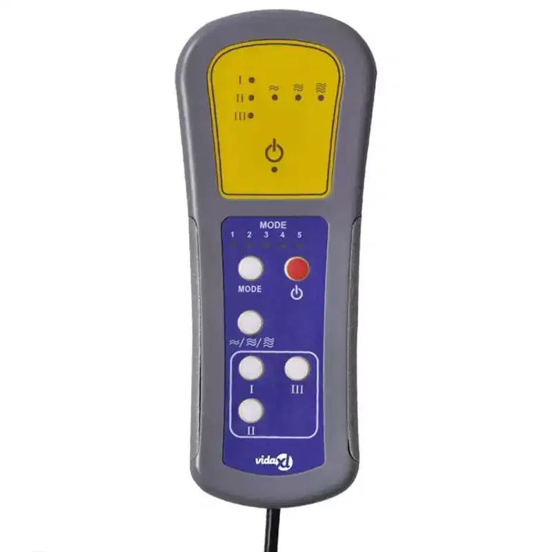 vidaXL Poltrona massaggiante Grigio chiaro Tessuto (100% poliestere), Legno, Metallo