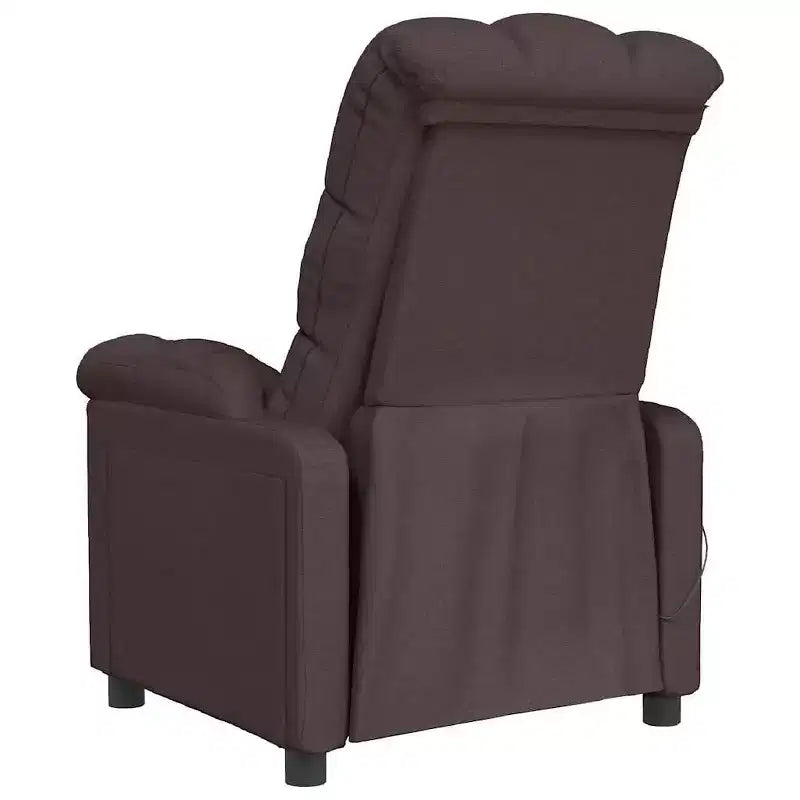 vidaXL Poltrona massaggiante Grigio chiaro Tessuto (100% poliestere), Legno, Metallo