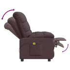 vidaXL Poltrona massaggiante Grigio chiaro Tessuto (100% poliestere), Legno, Metallo
