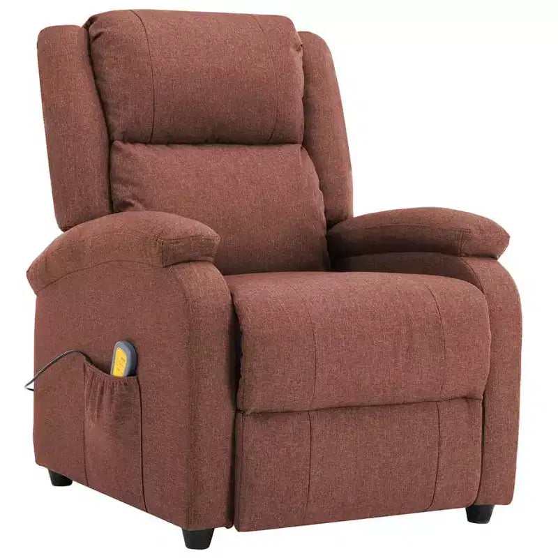 vidaXL Poltrona massaggiante elettrica crema 100% poliestere, metallo Standard