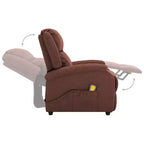 vidaXL Poltrona massaggiante elettrica crema 100% poliestere, metallo Standard