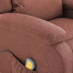 vidaXL Poltrona massaggiante elettrica crema 100% poliestere, metallo Standard
