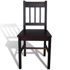 vidaXL Sedie da Pranzo 2 pz Bianco Legno Massello di Pino 84 cm