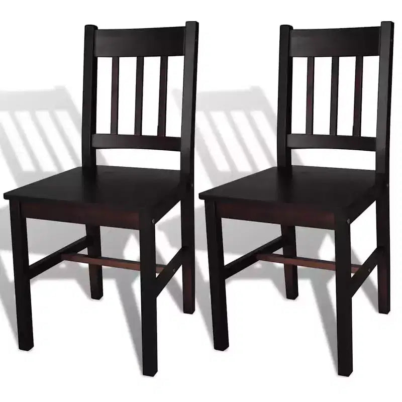vidaXL Sedie da Pranzo 2 pz Bianco Legno Massello di Pino 84 cm