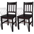vidaXL Sedie da Pranzo 2 pz Bianco Legno Massello di Pino 84 cm