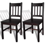 vidaXL Sedie da Pranzo 2 pz Bianco Legno Massello di Pino 84 cm