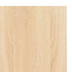 vidaXL Scrivania per computer in legno ingegnerizzato nero e rovere e metallo verniciato a polvere