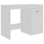 vidaXL Scrivania bianca Legno multistrato 140x50x76 cm Scomparto
