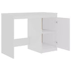 vidaXL Scrivania bianca Legno multistrato 140x50x76 cm Scomparto