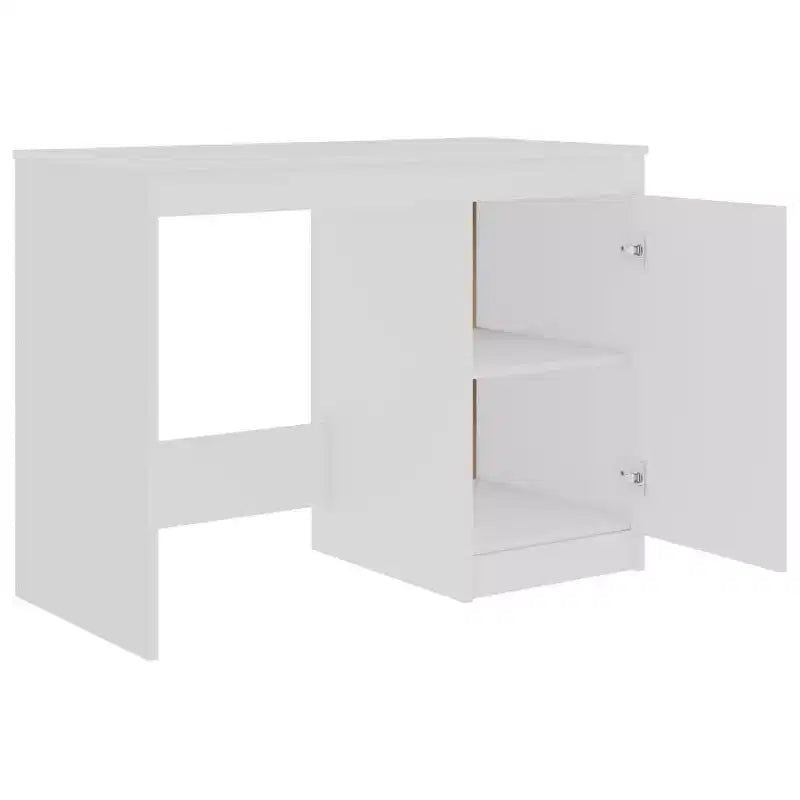 vidaXL Scrivania bianca Legno multistrato 140x50x76 cm Scomparto