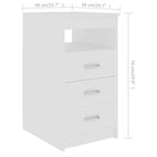 vidaXL Scrivania bianca Legno multistrato 140x50x76 cm Scomparto