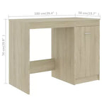 vidaXL Scrivania bianca Legno multistrato 140x50x76 cm Scomparto