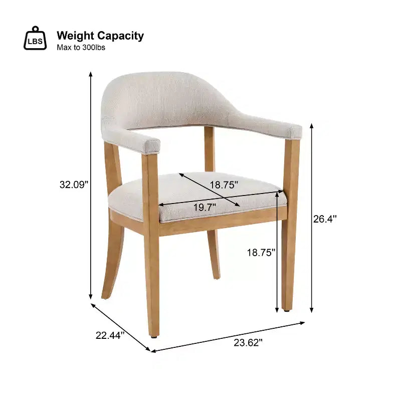 Christopher Knight Home Harrison Set da pranzo a 5 pezzi in legno stile moderno di metà secolo con 4 sedie imbottite con braccioli