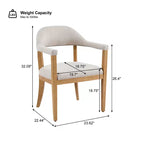Christopher Knight Home Harrison Set da pranzo a 5 pezzi in legno stile moderno di metà secolo con 4 sedie imbottite con braccioli