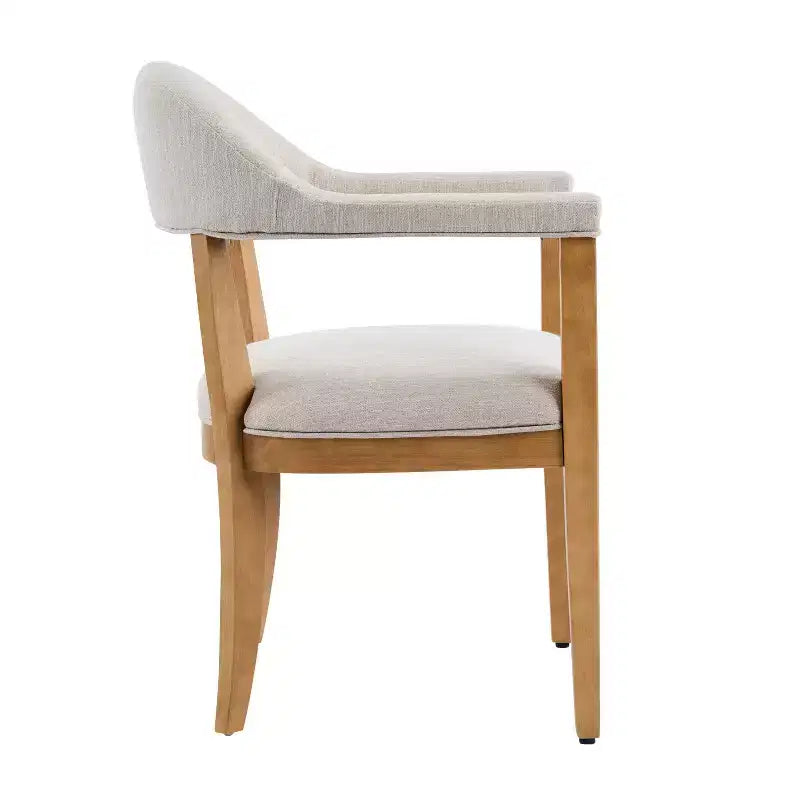 Christopher Knight Home Harrison Set da pranzo a 5 pezzi in legno stile moderno di metà secolo con 4 sedie imbottite con braccioli