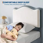 Letto per bambini stile principessa - Struttura letto matrimoniale imbottita con testiera a conchiglia e cassetto portaoggetti - Robuste doghe in legno, silenzioso, facile da montare