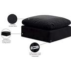 Pouf Indulge in velluto di Meridian Furniture