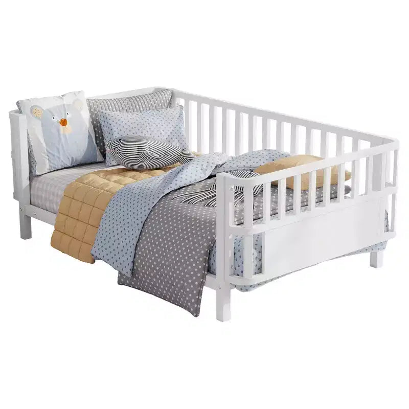 Struttura letto a piattaforma per bambini Twin Size, lettino per bambini, divano letto per bambini in metallo a basso profilo con sponde laterali rimovibili - ModernLuxe