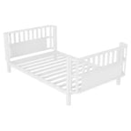 Struttura letto a piattaforma per bambini Twin Size, lettino per bambini, divano letto per bambini in metallo a basso profilo con sponde laterali rimovibili - ModernLuxe