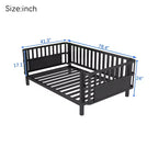 Struttura letto a piattaforma per bambini Twin Size, lettino per bambini, divano letto per bambini in metallo a basso profilo con sponde laterali rimovibili - ModernLuxe