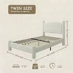 GustoWave Letto a Piattaforma Cloud Imbottito in Bouclé, Nessun Box Spring Necessario