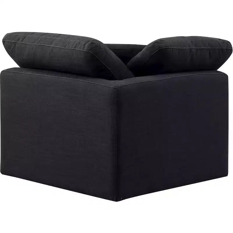 Meridian Furniture Poltrona ad angolo in tessuto testurizzato effetto lino Indulge
