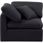 Meridian Furniture Poltrona ad angolo in tessuto testurizzato effetto lino Indulge