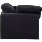 Meridian Furniture Poltrona ad angolo in tessuto testurizzato effetto lino Indulge