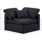 Meridian Furniture Poltrona ad angolo in tessuto testurizzato effetto lino Indulge