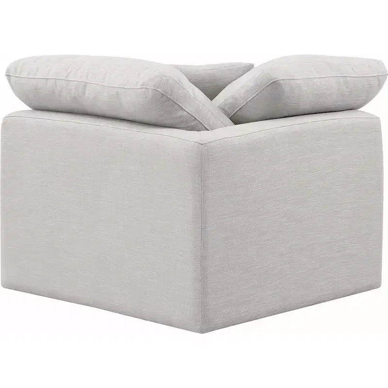 Meridian Furniture Poltrona ad angolo in tessuto testurizzato effetto lino Indulge