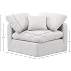 Meridian Furniture Poltrona ad angolo in tessuto testurizzato effetto lino Indulge
