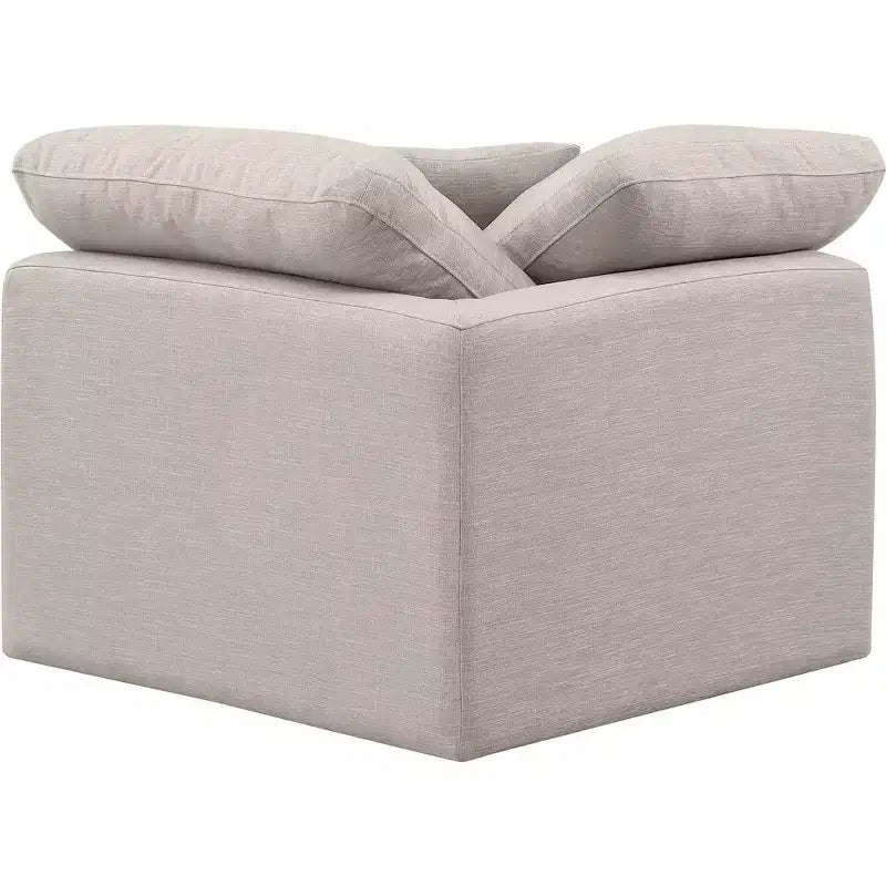 Meridian Furniture Poltrona ad angolo in tessuto testurizzato effetto lino Indulge