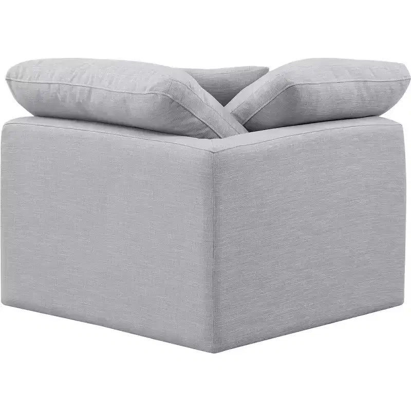 Meridian Furniture Poltrona ad angolo in tessuto testurizzato effetto lino Indulge