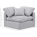 Meridian Furniture Poltrona ad angolo in tessuto testurizzato effetto lino Indulge