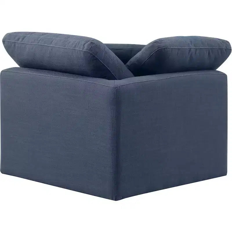 Meridian Furniture Poltrona ad angolo in tessuto testurizzato effetto lino Indulge