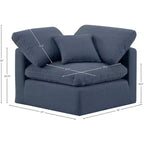 Meridian Furniture Poltrona ad angolo in tessuto testurizzato effetto lino Indulge