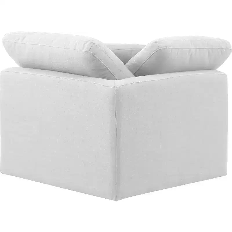Meridian Furniture Poltrona ad angolo in tessuto testurizzato effetto lino Indulge