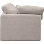 Meridian Furniture Poltrona ad angolo in tessuto testurizzato effetto lino Indulge
