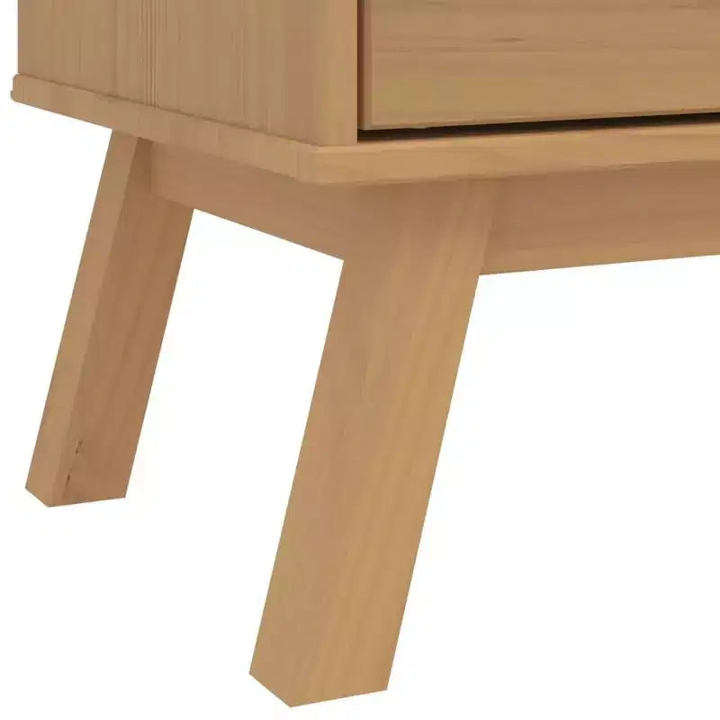 vidaXL Cassettiera Marrone Legno massello di pino Cassettiera media