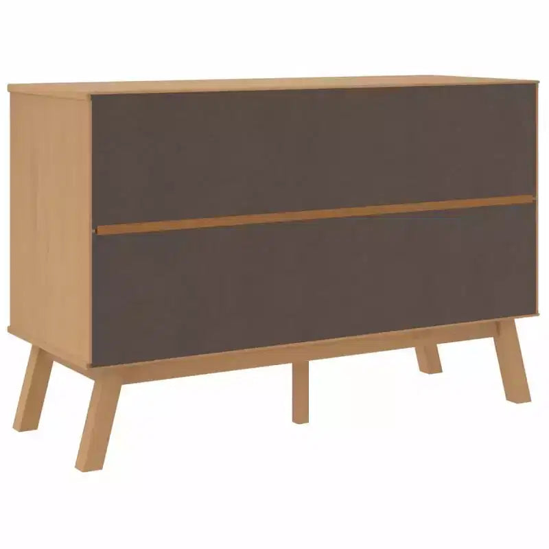 vidaXL Cassettiera Marrone Legno massello di pino Cassettiera media