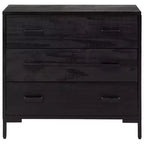 vidaXL Cassettiera Nera Legno massello di pino, legno ingegnerizzato, metallo